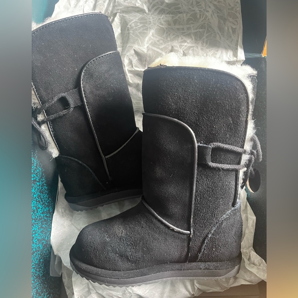 EMU Australia Black Waterproof Lined Kids Boots